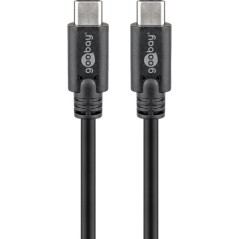 Goobay USB 3.1 Gen 1 Type-C Cable 3m - Fast & Reliable Black Connectivity - 4040849665097